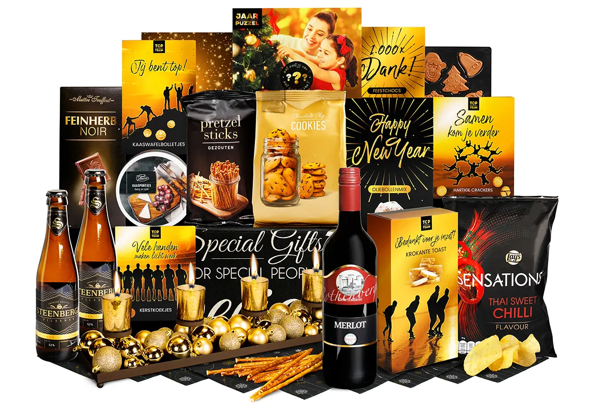 Gouden lichtpuntjes | Origineel Kerstpakket 2023 van De Witte Raaf Ermelo
